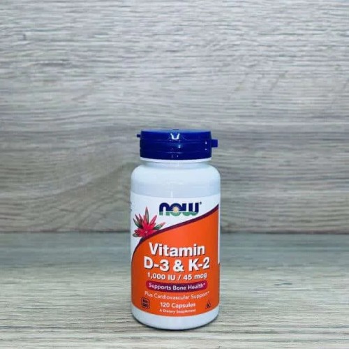 NOW Foods, Vitamin D-3 & K-2, Capsules